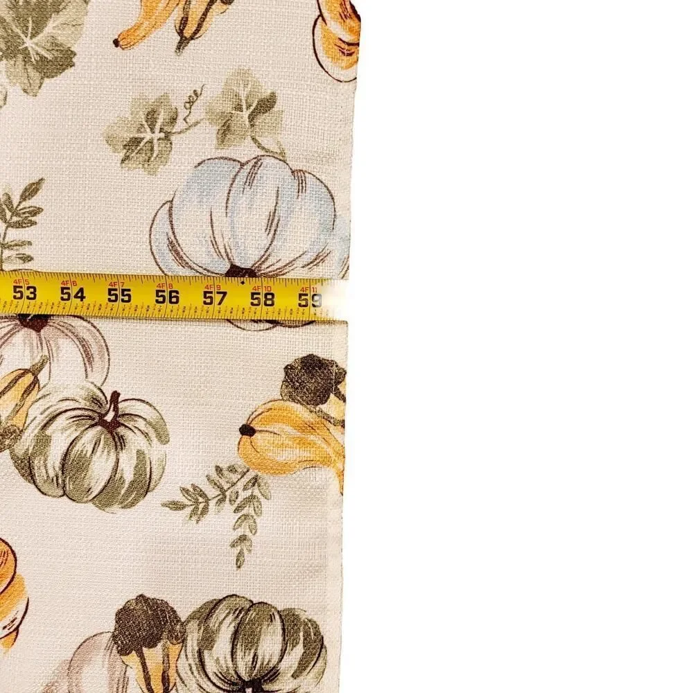 Thanksgiving Fall Pumpkin Autumn Harvest Tablecloth Runner Fabric 60